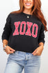 Faux Glitter XOXO Ecosmart Crewneck Sweatshirt