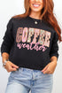 Pink Lace Coffee Weather Ecosmart Crewneck Sweatshirt
