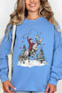 Retro Rodeo Santa Ecosmart Crewneck Sweatshirt