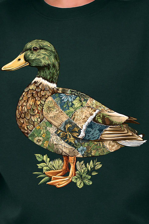 Patchwork Mallard Ecosmart Crewneck Sweatshirt