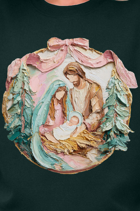 The Painted Baby Jesus Coquette Ecosmart Crewneck Sweatshirt