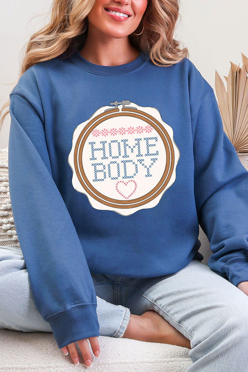 Cross Stitch Homebody Ecosmart Crewneck Sweatshirt