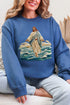 Faux Yarn Walking On Water Ecosmart Crewneck Sweatshirt