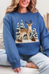Faux Yarn Winter Deer Ecosmart Crewneck Sweatshirt