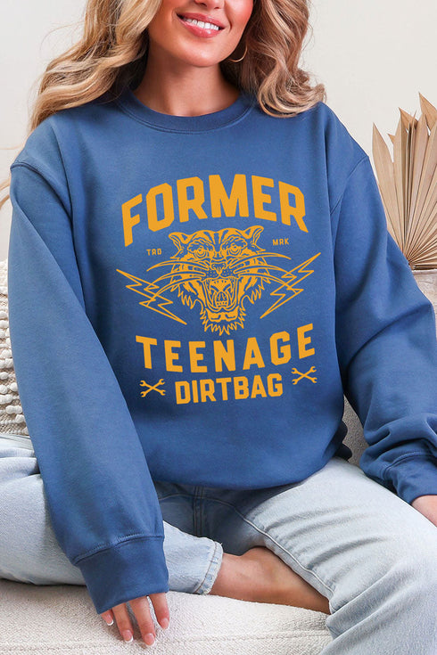 Former Teenage Dirtbag Ecosmart Crewneck Sweatshirt