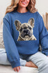 Faux Yarn French Bulldog Ecosmart Crewneck Sweatshirt