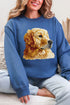 Faux Yarn Golden Retriever Ecosmart Crewneck Sweatshirt