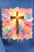 Pastel Brushstroke Cross Ecosmart Crewneck Sweatshirt