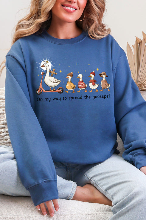Spread The Goosepel Ecosmart Crewneck Sweatshirt
