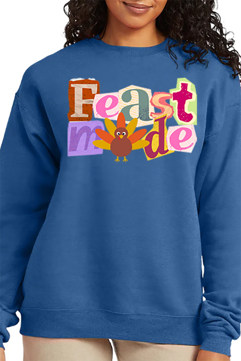 Turkey Feast Mode Ecosmart Crewneck Sweatshirt