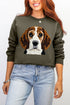 Faux Yarn Beagle Ecosmart Crewneck Sweatshirt