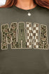 Camo Checkered Mama Ecosmart Crewneck Sweatshirt