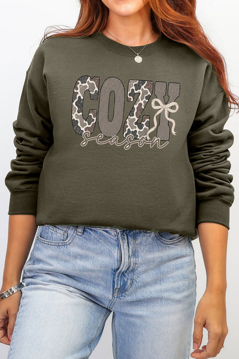 Camo Cozy Season Ecosmart Crewneck Sweatshirt