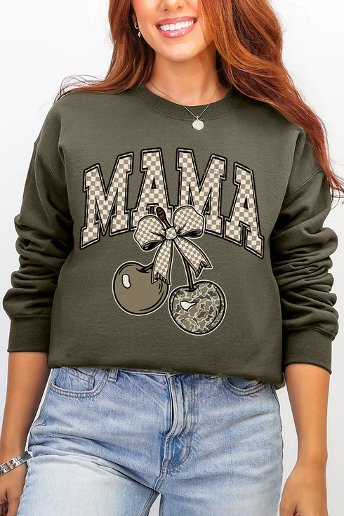 Cherry Luxe Mama Ecosmart Crewneck Sweatshirt
