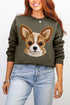 Faux Yarn Chihuahua Ecosmart Crewneck Sweatshirt