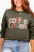 Faux Yarn Coffee Lover Ecosmart Crewneck Sweatshirt