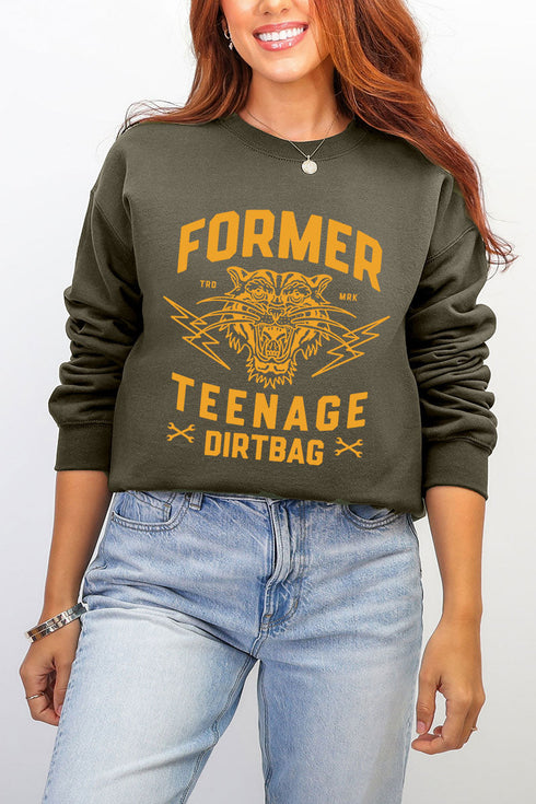 Former Teenage Dirtbag Ecosmart Crewneck Sweatshirt