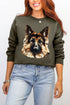 Faux Yarn German Shepherd Ecosmart Crewneck Sweatshirt