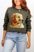 Faux Yarn Golden Retriever Ecosmart Crewneck Sweatshirt