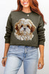 Faux Yarn Shih Tzu Ecosmart Crewneck Sweatshirt