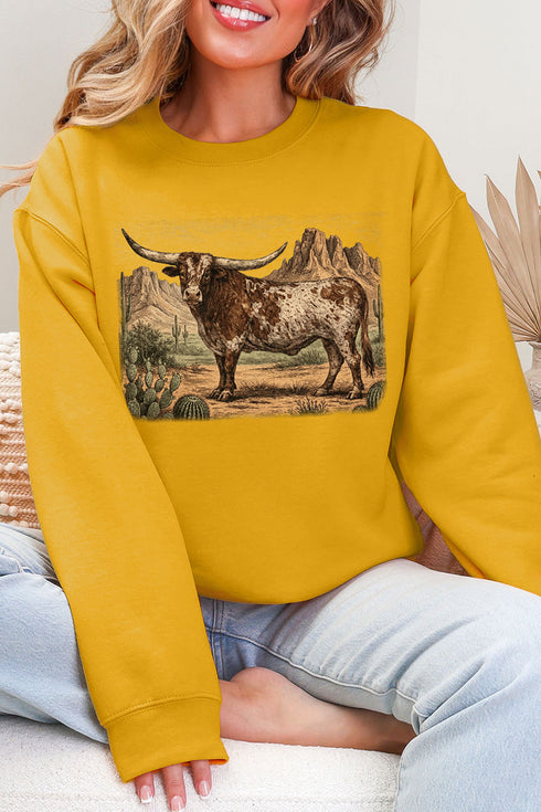 Desert Monarch Longhorn Ecosmart Crewneck Sweatshirt