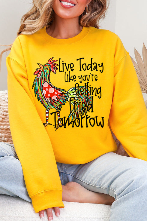 Getting Fried Tomorrow Ecosmart Crewneck Sweatshirt