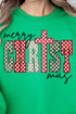 Checkered Merry CHRISTmas Ecosmart Crewneck Sweatshirt