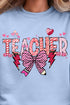 Bow Teacher Doodle Ecosmart Crewneck Sweatshirt