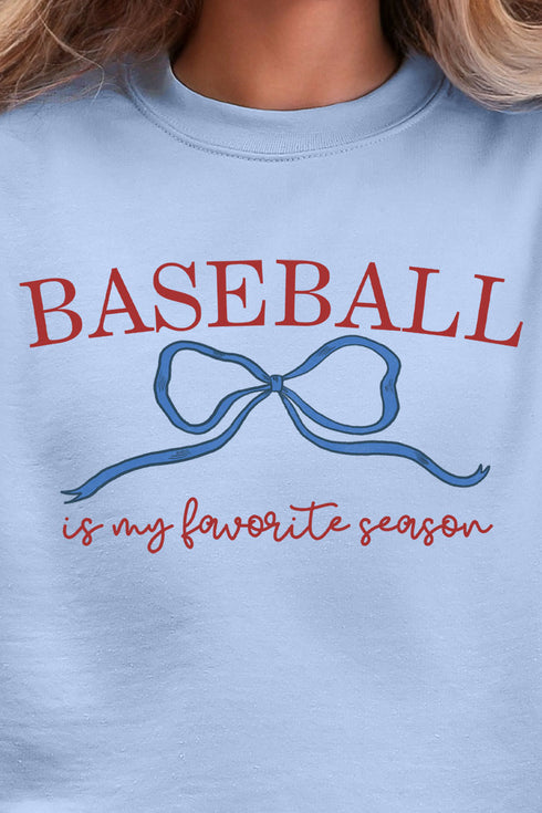 Coquette My Favorite Baseball Ecosmart Crewneck Sweatshirt