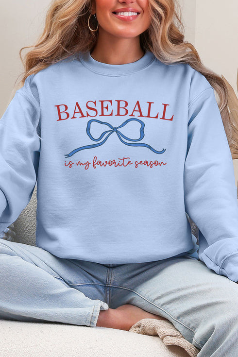 Coquette My Favorite Baseball Ecosmart Crewneck Sweatshirt