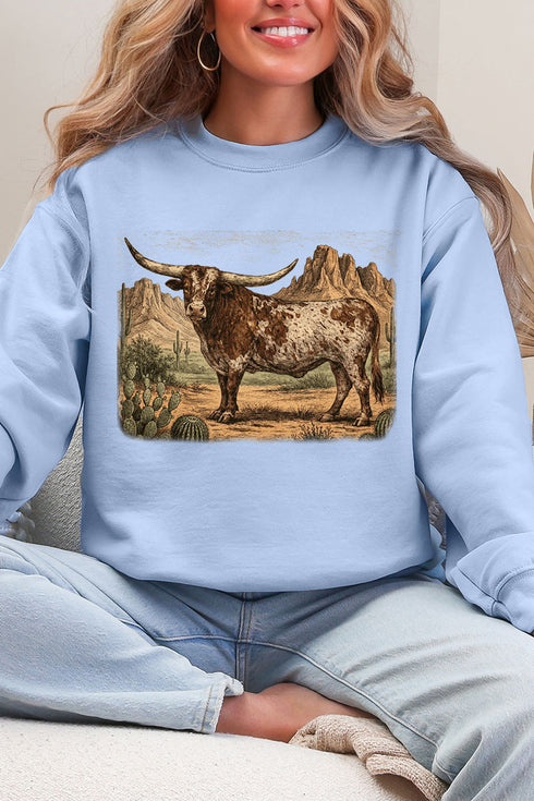 Desert Monarch Longhorn Ecosmart Crewneck Sweatshirt