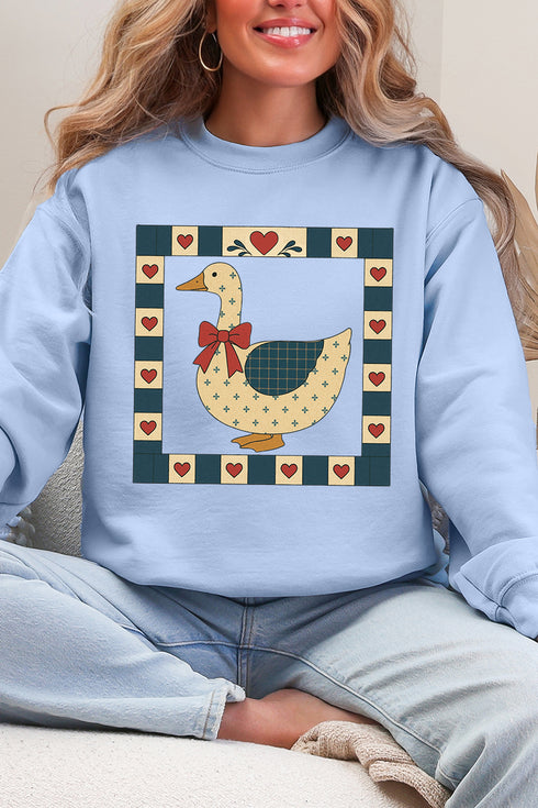 Farmhouse Folk Goose Ecosmart Crewneck Sweatshirt