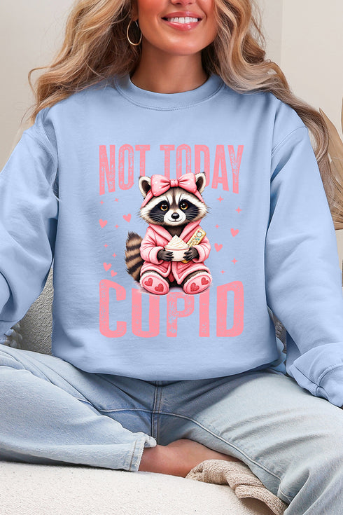 Not Today Cupid Ecosmart Crewneck Sweatshirt