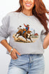 Vintage Rodeo Cowboy Ecosmart Crewneck Sweatshirt