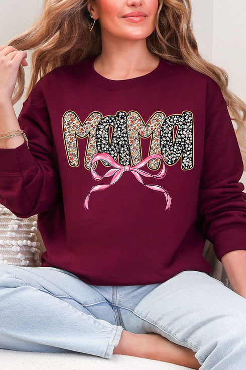Bubble Mama Ribbon Ecosmart Crewneck Sweatshirt