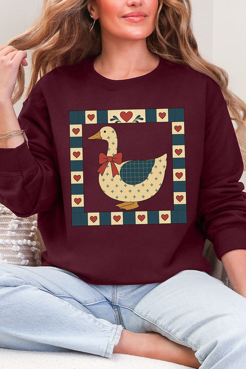 Farmhouse Folk Goose Ecosmart Crewneck Sweatshirt