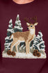Faux Yarn Winter Deer Ecosmart Crewneck Sweatshirt