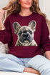 Faux Yarn French Bulldog Ecosmart Crewneck Sweatshirt