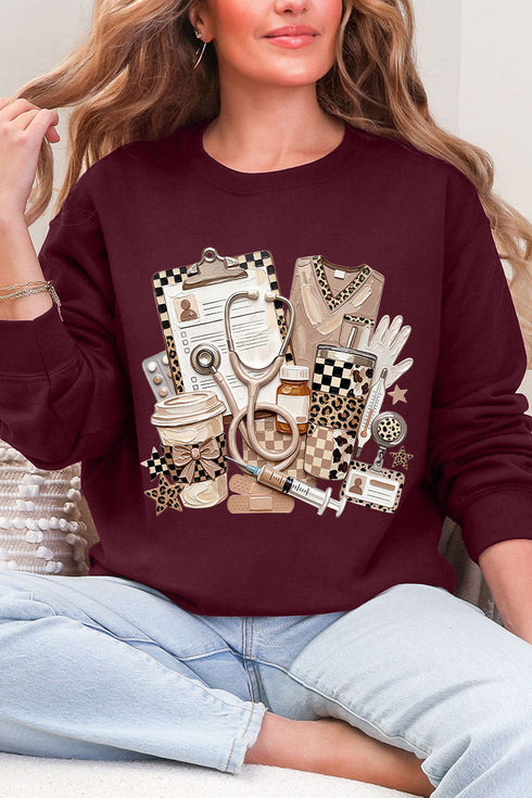 On Call In Style Ecosmart Crewneck Sweatshirt