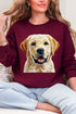 Faux Yarn Yellow Labrador Retriever Ecosmart Crewneck Sweatshirt