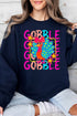 Gobble Doodle Turkey Ecosmart Crewneck Sweatshirt