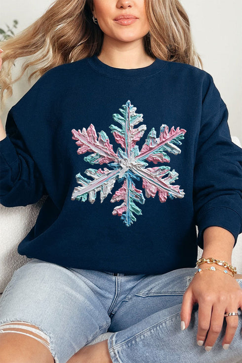 The Painted Snowflake Ecosmart Crewneck Sweatshirt