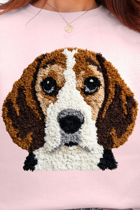 Faux Yarn Beagle Ecosmart Crewneck Sweatshirt