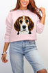 Faux Yarn Beagle Ecosmart Crewneck Sweatshirt