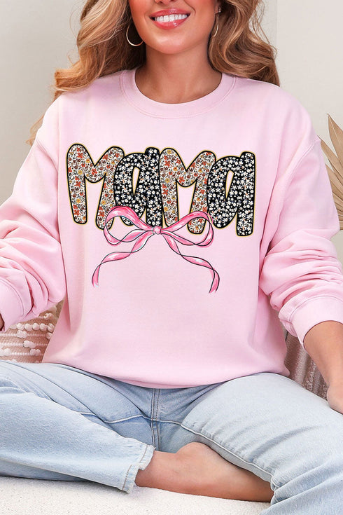 Bubble Mama Ribbon Ecosmart Crewneck Sweatshirt