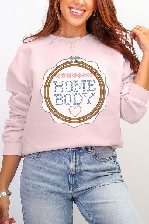 Cross Stitch Homebody Ecosmart Crewneck Sweatshirt