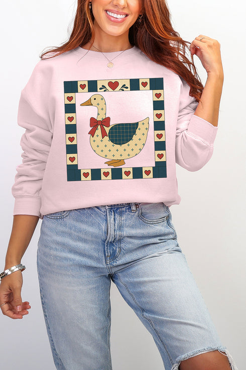 Farmhouse Folk Goose Ecosmart Crewneck Sweatshirt