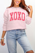Faux Glitter XOXO Ecosmart Crewneck Sweatshirt