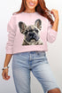 Faux Yarn French Bulldog Ecosmart Crewneck Sweatshirt
