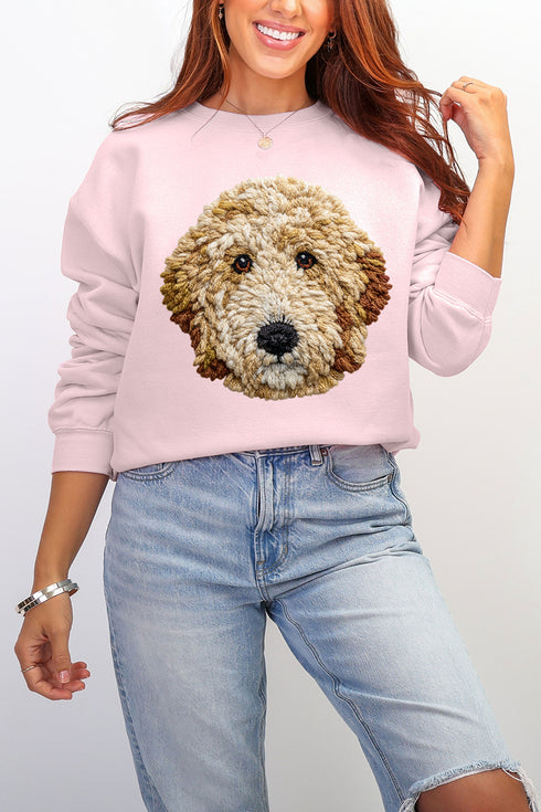 Faux Yarn Goldendoodle Ecosmart Crewneck Sweatshirt
